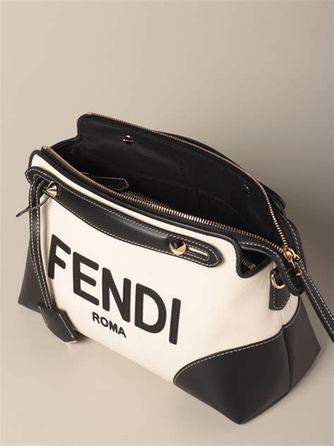 white with fendi lether logo boston fendi bag|Fendi bag styles.